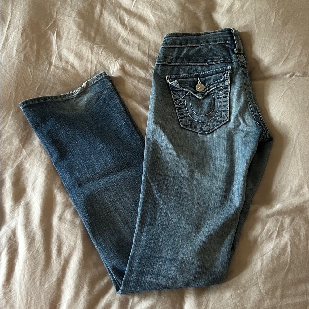 True Religion Becky Bootcut Blue Denim Jeans